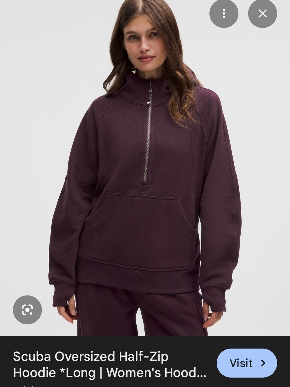 Brand New **Sold Out Color-lululemon athletica Oversized Half‑Zip Hoodie in Plum